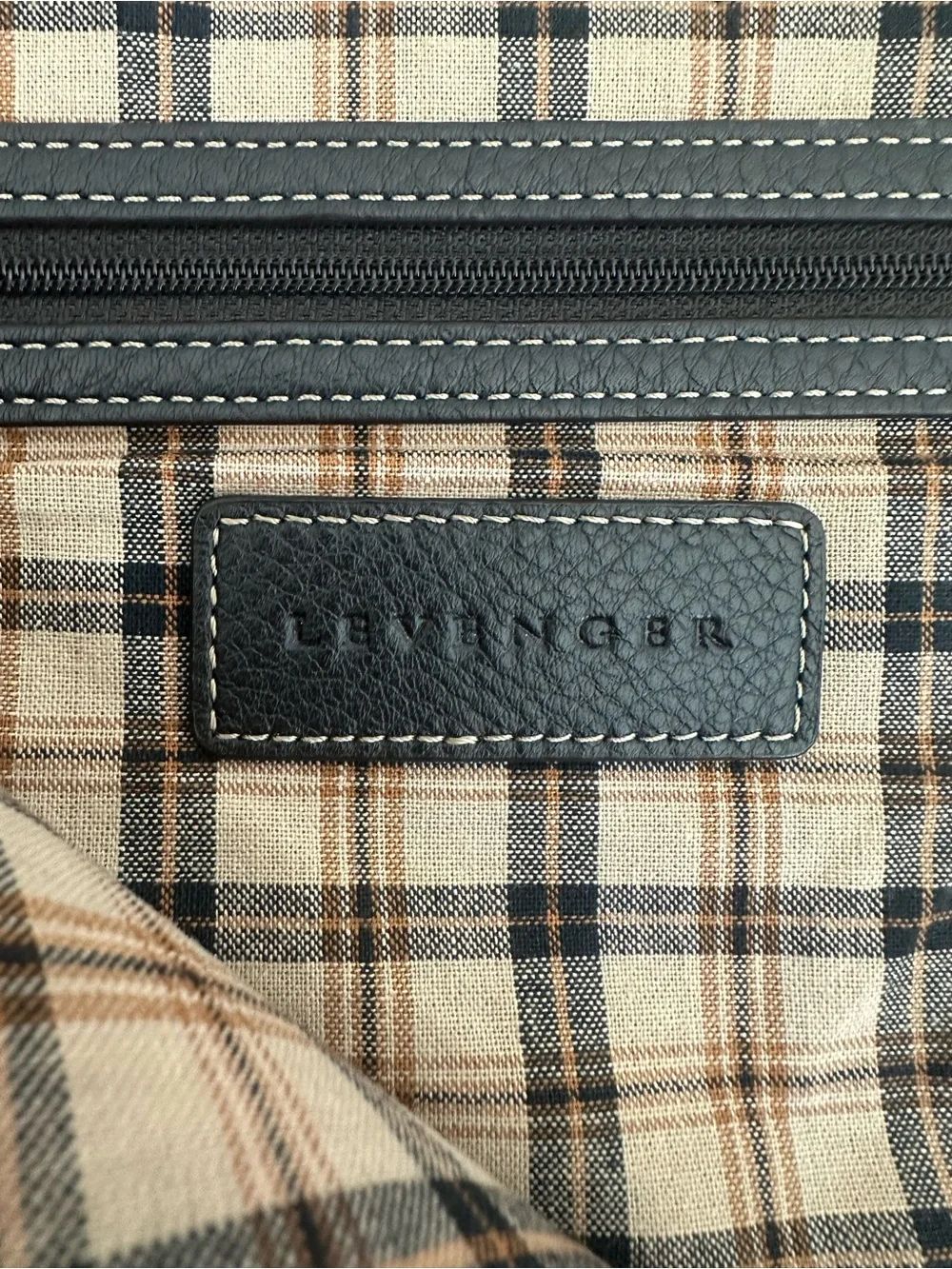Levenger brown leather laptop case “breifolio”